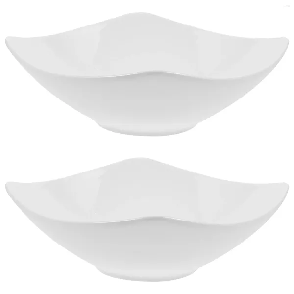 Tigelas 2 Pcs Servindo Tigela Aveia Decoração de Aniversário Menina Sorvete Bandeja Decorativa Pratos de Jantar Sobremesa Salada de Porcelana