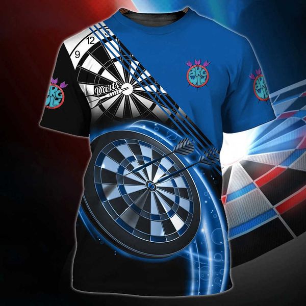 T-shirt da uomo Tessffel NewFashion Sport Freccette Beer Club Giochi Stampa 3D Polo estive Streetwear Maniche corte T-shirt Abbigliamento casual A6 L231121