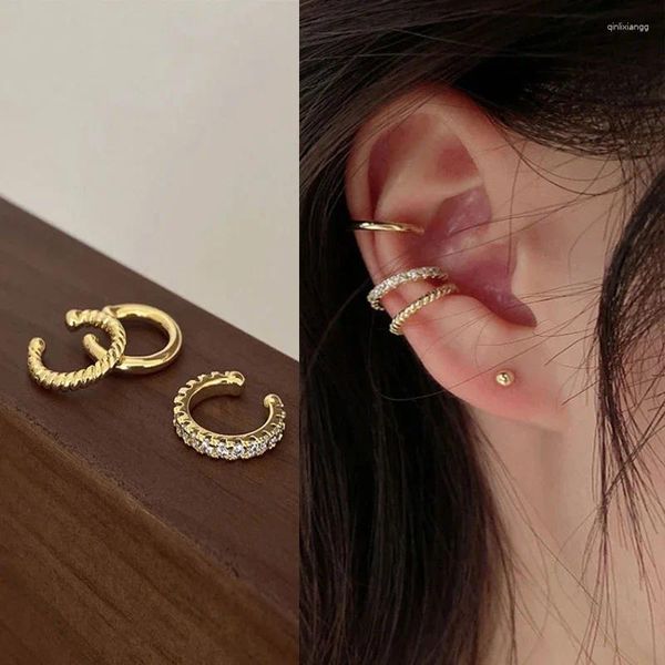 Ohrstecker Mode Vergoldet Ohr Manschetten Fake Piercing Für Frauen Knorpel Clips Mädchen Aussage 2023 Trend Schmuck Geschenk