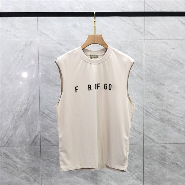 Футболки моды Mens Brand Brand Summer Men Casual New Pure Cotton Clothing Street Hip Ho Camisole Letter