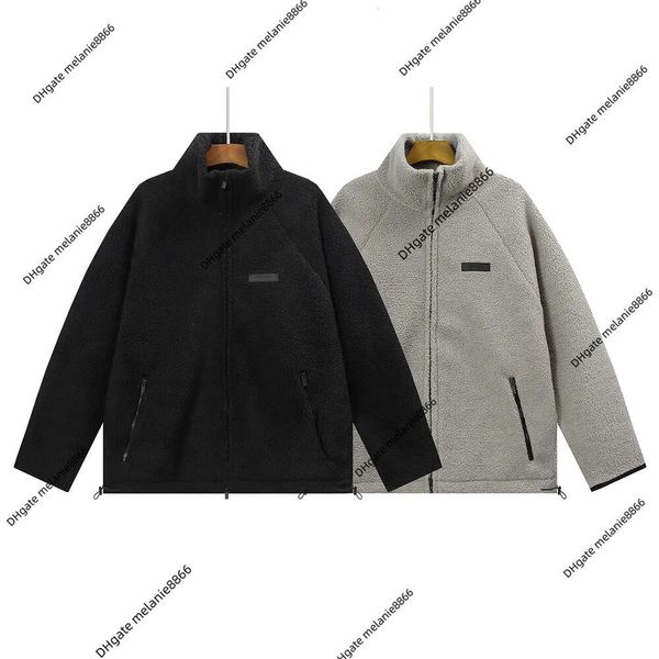 Esential designer jaqueta cordeiro para baixo outono/inverno carta reflexiva 3d gotejamento cola casual moda tendência unisex casaco 591-120