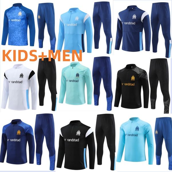 23 24 Kinder Herren MILIK PAYET Jacke Marseille 23 24 Fußball Veste Maillot de Foot Olympique OM Jacke Fußball Jogging-Set