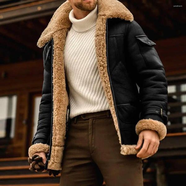 Jaquetas masculinas homens outono inverno engrossar quente fino ajuste encerramento outwear hip hop casaco masculino adolescente jaqueta casual colorido S-5XL