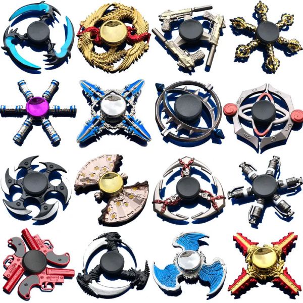 Fidget Spinner Finger Toy Toy Zinc Metal Metal Hand Spinners FingertiP Gyro Top Stress Relester Decompression Toys Ansiedade Alívio para crianças