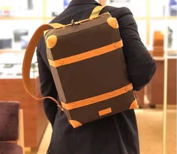 Saco de viagem designer mochilas alta qualidade bolsa de couro real pacote esportivo dos homens mochila qualidade monogramas couro grande capacidade mochilas