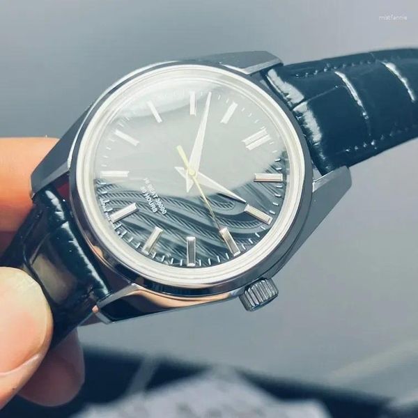 Relógios de pulso 2023 Quartzo Digitalização Segundo Tianxin Placa Multi-cor Cinco Lados Polido Bolha Espelho Moda Relógio de Negócios