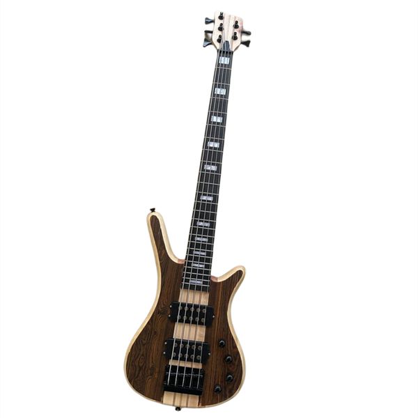 Pescoço-Thru-Body 5 Strings Bass Guitar Electric With Rosewood Oferece logotipo/cor personalizada
