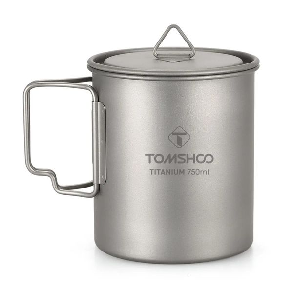 Camp Kitchen TOMSHOO Tazza ultraleggera da 750 ml Tazza da campeggio portatile da picnic per acqua con manico pieghevole 231121