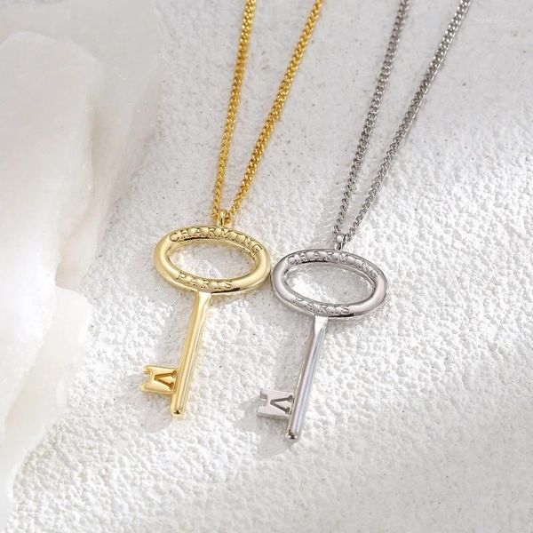 Catene Personalizzate Luce di Lusso Collana con Ciondolo a Chiave Lunga Gioielli da Donna Pendolare Versatile Catena di Maglioni di Moda per Le Donne