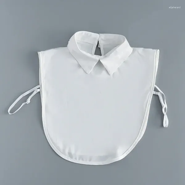 Галстуки-бабочки, женская рубашка со съемным воротником для женского костюма, модная однотонная белая фальшивая блузка с лацканами, галстук, галстук