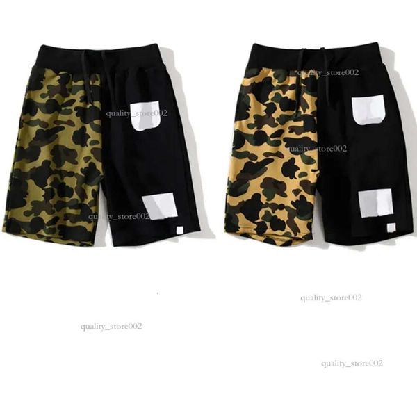 Shark Designer Bathing Ape Shorts Mens Mulheres Verão Tubarão Cabeça Boca Marca Bordado Emblema Shorts Praias Japansports Calças Tamanho 6569