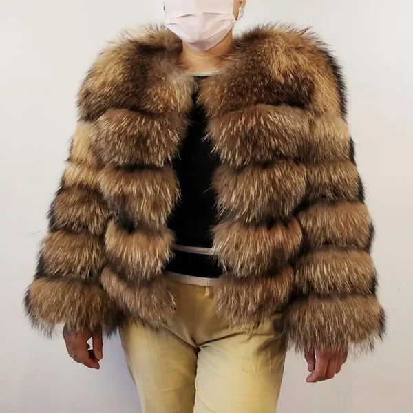 Pele feminina pele sintética mulher inverno casaco de pele real natural guaxinim raposa prateada com capuz jaquetas quentes jaqueta feminina 231121