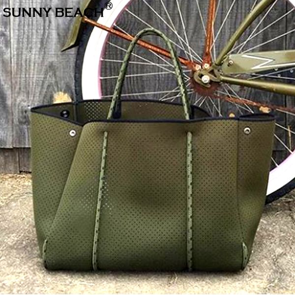 Abendtaschen SUNNY BEACH Luxus-Umhängetasche für Damen Große Strand-Neopren-Licht-Handtasche Bolsas Female 230420