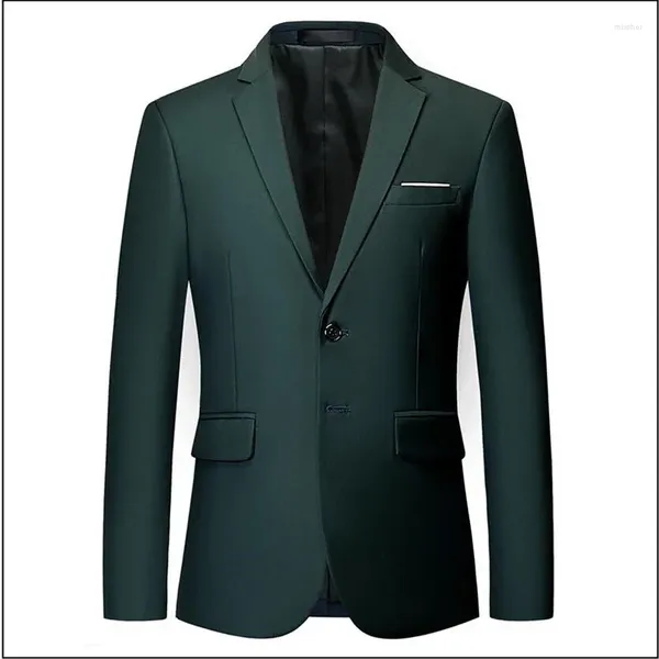 Erkek Suit 2023 Erkek Şık Renkli Slim Fit Sıradan Blazer Ceket Yeşil Mor Siyah Sarı Düğün Balo Erkekler İçin Resmi Takımlar