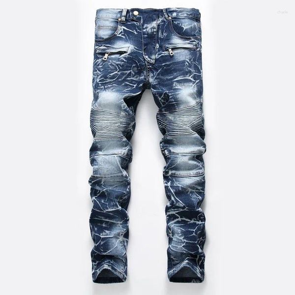 Jeans da uomo Pantaloni vintage skinny stile coreano Y2K