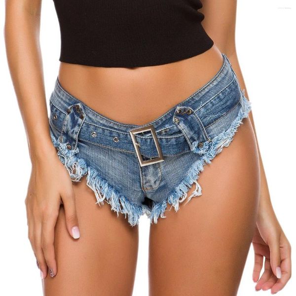 Jeans da donna Pantaloncini di jeans da donna sexy Pantaloni a vita bassa con foro da discoteca Abiti da donna