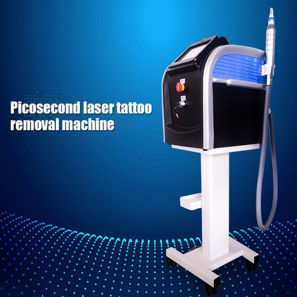 Macchina per la rimozione della pigmentazione al picosecondo ad alta efficienza Pico-Laser Macchina laser Q-switched frazionaria Nd Yag Tattoo Rimuovi il laser