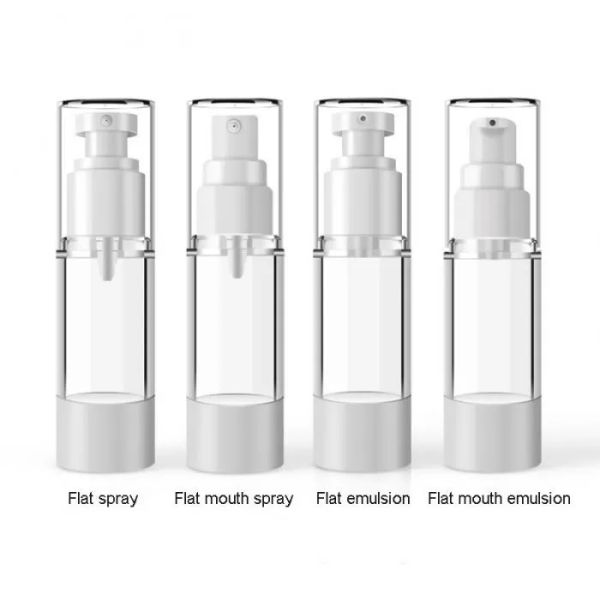 15 ml 30 ml 50 ml Vakuum-Sprühflasche aus Kunststoff für Reisen, transparent, Airless-Pumpe, Parfüm, Kosmetik, Taschenflasche