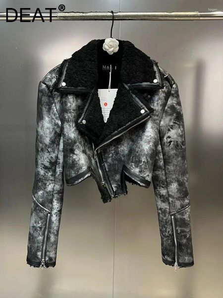 Kadın Kürk Moda Sahte Dönüş Yaka Katlar 2023 Kış Ürünleri Uzun Kollu Zippers Ceketleri Kadın Modaya Defteri 11xx6839