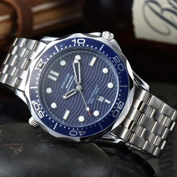 Kol saatleri orijinal marka saatleri Erkekler En İyi İş Tam Paslanmaz Çelik Otomatik Tarih WTerproof Watch Luxury Sports Quartz