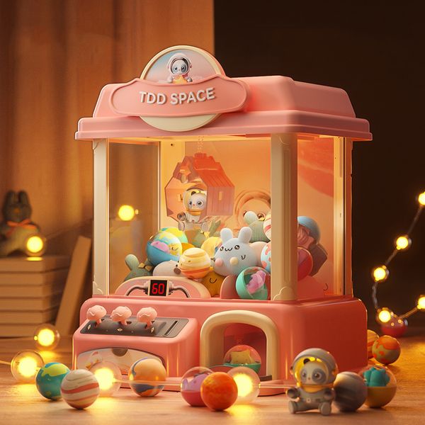 Инструменты мастерская кукольная машина монета монета играет игра Mini Claw Catch Machines Dolls Maquina Dulces Kids Interactive Toys Подарки на день рождения 230421