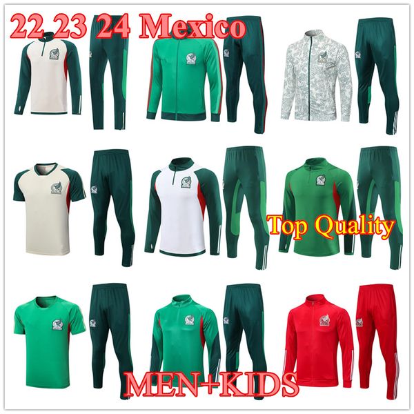 2023 Messico Tute Maglie da calcio tuta da allenamento RAUL CHICHARITO LOZANO DOS SANTOS abbigliamento sportivo da calcio uomo e bambino kit giacca mezza zip survêtement Alta qualità