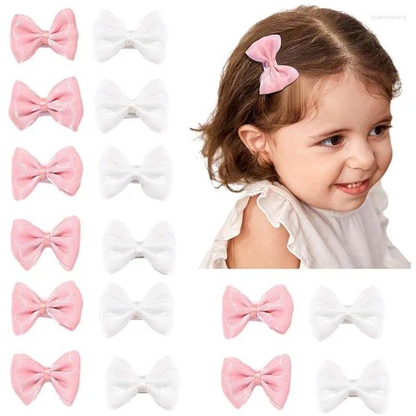 Haarschmuck Ncmama 8 Teile/satz Süße Mädchen Bögen Clip Für Baby Einfarbig Handgemachte Bowknote Haarnadel Haarspange Kinder Kopfbedeckungen