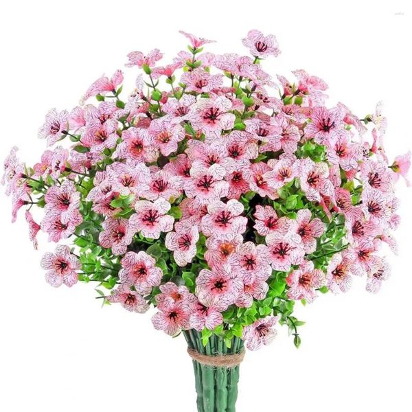 Dekorative Blumen, 4 Stück, realistisch, elegant, helle Farbe, Eukalyptus, künstlicher Blumenstrauß, Hausgarten-Dekoration