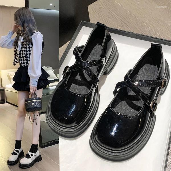 Модельные туфли, женские туфли в стиле Лолиты Мэри Джейн, летняя мода 2023 года, повседневная обувь на плоской подошве для девочек, студенческие сандалии, милая униформа Jk Mujer Zapatos