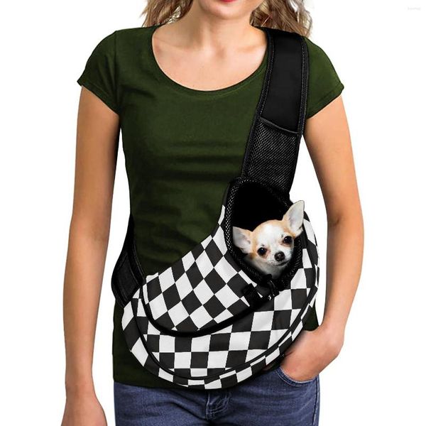 Coprisedili per auto per cani Classic Plaid Borsa da trasporto Trasporto e borse per cani Zaino per chihuahua Razze piccole Accessori per esterni