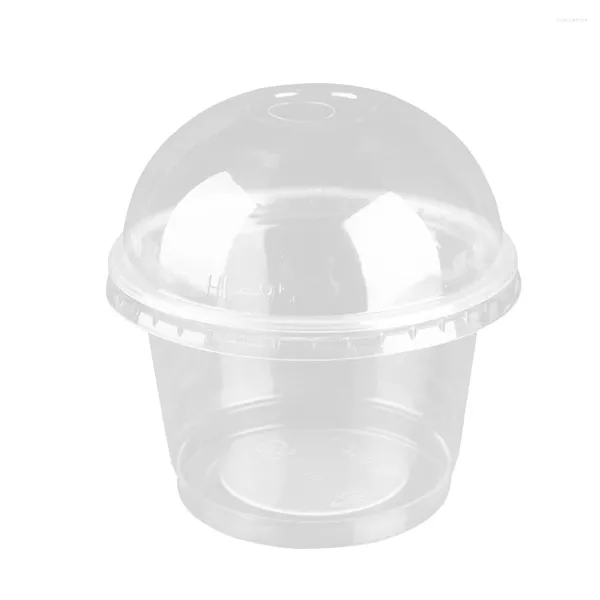 BOILS 100 PCS Pequeno Terrarium Mini Parfait Cups Disponível Salada Recipiente de Vidro de Vidro Molho de Mousse