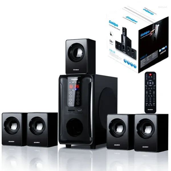 Kombinationslautsprecher 5.1 Intelligentes Home-Combo-Theater Bluetooth-Lautsprecher Holzsubwoofer 3D-Surround-Sound-Speicher Wiedergabe von FM-Radio mit