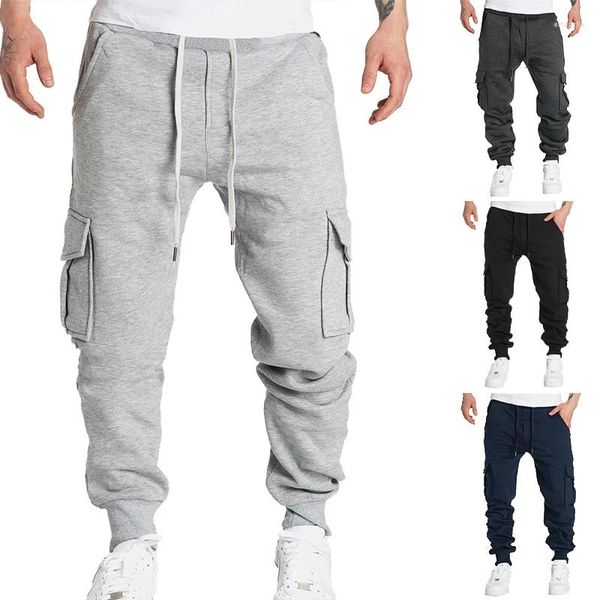 Erkek pantolon gündelik polar kargo ter erkek moda kış jogger eşofman pantolon pantolon pantalones para hombre