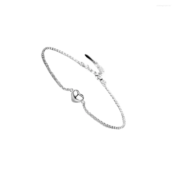 Charm-Armbänder für Damen, herzförmig, Ersatz-Armband, spiegelpoliert, lichtbeständig