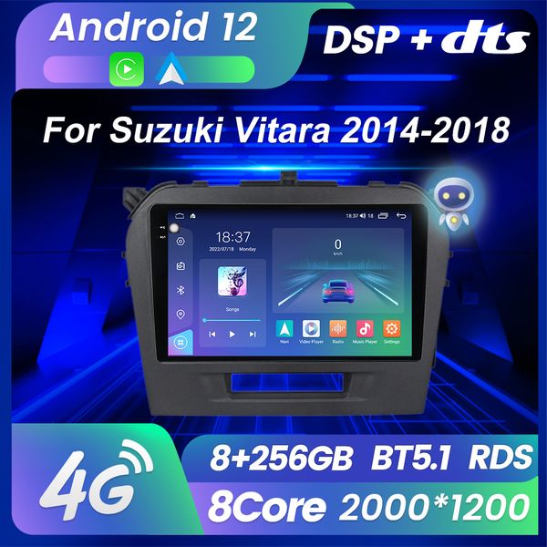 Android 12 Car DVD para Suzuki Vitara 2015 2016 2017 2018 2019 Multimedia Video Player Navigation GPS no DVD 2din