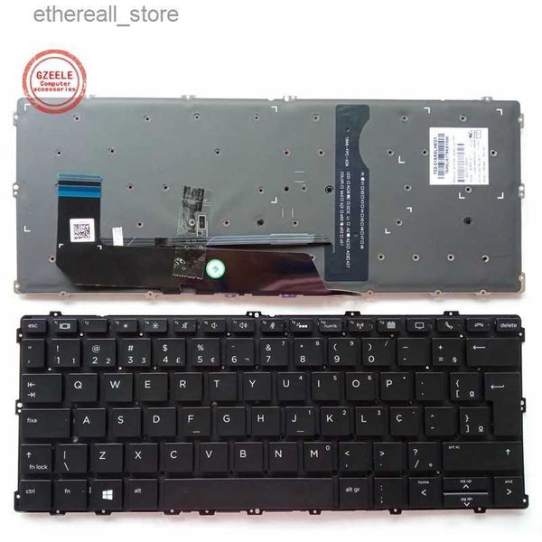 Teclados BR/UK Novo teclado de laptop para HP EliteBook X360 1030 G2 G3 G4 HSN-104C Q10C Q20 Backlit Q231121