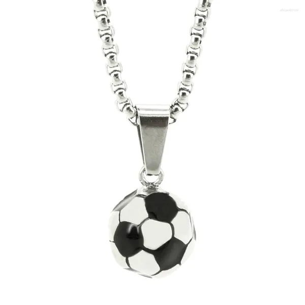 Collane con ciondolo RINYIN Calcio commemorativo di calcio vintage di alta qualità per uomo donna catena a maglia collana in acciaio inossidabile jewerly di moda