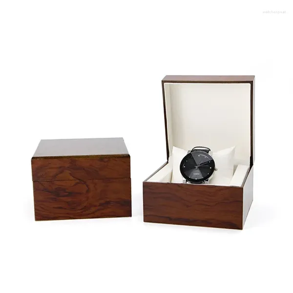 Sacchetti per gioielli Cassa per orologi di alta qualità Scatola da polso in legno di noce Pacchetto organizzatore Regalo per riporre braccialetti
