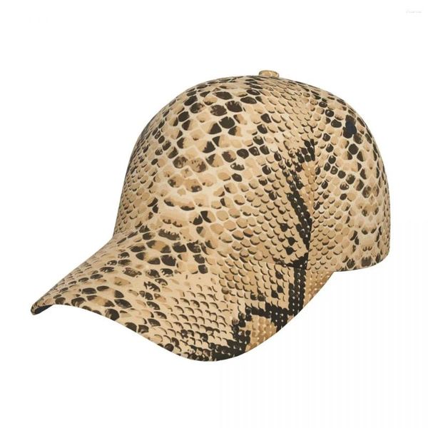 Berretti da baseball Berretto da baseball Cappello Hip Hop Vintage Pelle di serpente Sole per uomini adulti Donne