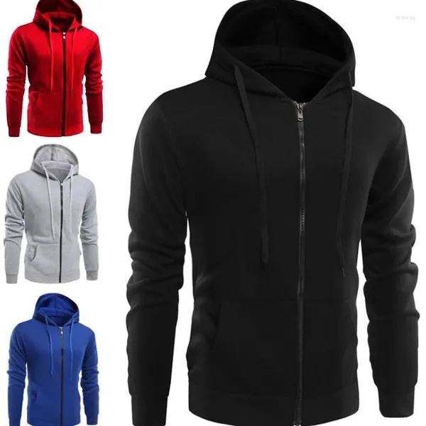 Männer Hoodies 2023 Frühling Und Herbst Fleece Pullover Lange Ärmel Einfarbig Casual Vielseitig Top Mantel