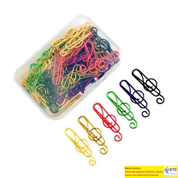50PCSBox Creative colorido colorido clipes de papel suprimentos