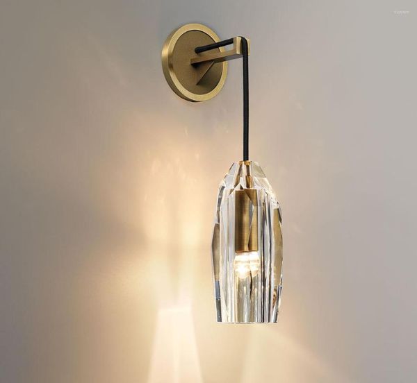 Lampada da parete Illuminazione per bagno antico Cristallo moderno Impianto idraulico industriale Decorazione della stanza coreana Dormitorio Candele Lettura