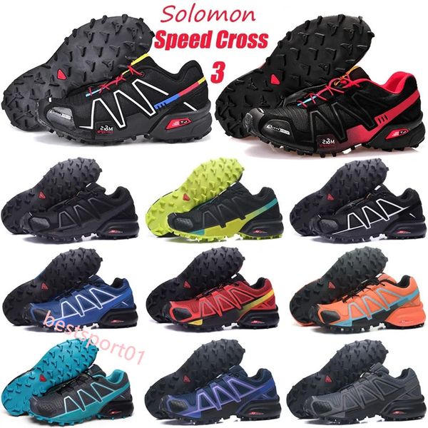 2023 Scarpe da corsa Solomon Sneakers Speed Cross 3.0 III CS scarpe da uomo casual da uomo Nero rosso bianco Blu scuro verde mela giallo scarpe da ginnastica sportive da esterno B3