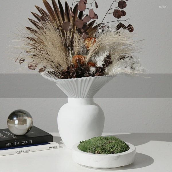 Vasos modernos minimalistas criativos criativos resinados de resina de resina de flor estilader estilos de designer personalizado quarto de estar na sala de jantar mesa de jantar