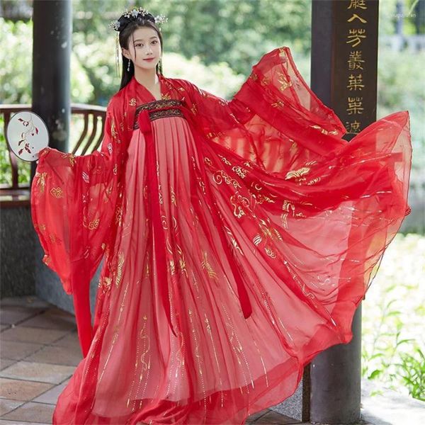 Stage Wear 2023 Abito tradizionale cinese per le donne Phoenix Party Ricamo Cosplay Fata Hanfu Cheongsam Dance Anno Costumi Ragazza