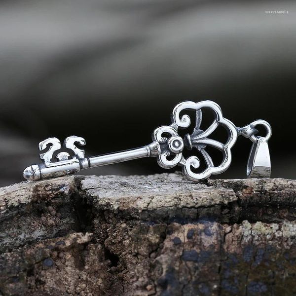 Anhänger Halsketten Edelstahl Gothic Antik Silber Farbe Schlüssel Halskette Hexe Schmuck Heidnische Geschenke Geschenk für Sie