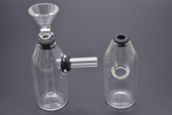 Mini Glass Blunt Bubbler Pipa in vetro downstem vetro tabacco acqua bong viaggio fumo piattaforma petrolifera narghilè 12 LL