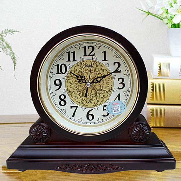 Orologi da tavolo Orologio da soggiorno Retro Silenzioso Classico Desktop Studio Camera da letto Ufficio TV Mobile Decorazione Articoli per la casa