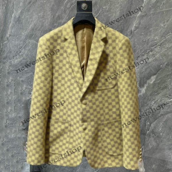 Abiti da uomo Blazer Abiti firmati occidentali da uomo classici con stampa di lettere Blazer primaverili capispalla di lusso cappotto slim fit lettera patchwork pantaloni da abito da donna