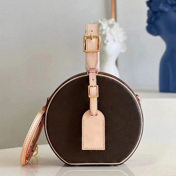 Luxus-Designer-Frauen-Crossbody-Taschen mit langem Riemen MM PM runde Handtaschen Umhängetasche Kupplung kreisförmige Kosmetikbox